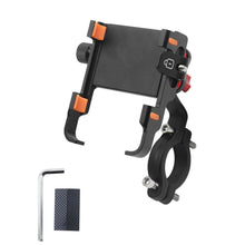 Заредете изображение във визуализатора на галерията – Bike / scooter aluminium holder for mobile phone FSBHD-106-6 black
