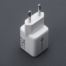 Заредете изображение във визуализатора на галерията – FORCELL F-ENERGY Mini GaN III VT-25B travel charger with 1 x Type C + 1x USB A sockets, PD QC4.0 25W white
