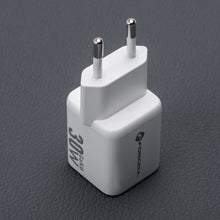 Заредете изображение във визуализатора на галерията – FORCELL F-ENERGY Mini GaN III VT-35 travel charger with 1 x Type C + 1x USB A sockets, PD QC4.0 30W white
