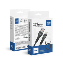 Заредете изображение във визуализатора на галерията – BLUE STAR cable USB A to Lightning 2A 12W DC99I 1 m black
