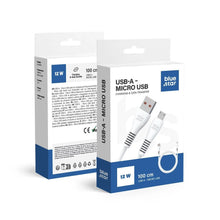Заредете изображение във визуализатора на галерията – BLUE STAR cable USB A to Micro USB 2A 12W DC99M 1 m white
