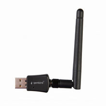 Заредете изображение във визуализатора на галерията – GEMBIRD network card USB A with detachable antenna WiFi WNP-UA300P-02 black
