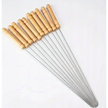 Заредете изображение във визуализатора на галерията – Skewers metal sticks for grilling 30 cm RC-K-939 10 pcs
