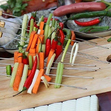 Заредете изображение във визуализатора на галерията – Skewers metal sticks for grilling 30 cm RC-K-939 10 pcs

