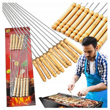 Заредете изображение във визуализатора на галерията – Skewers metal sticks for grilling 30 cm RC-K-939 10 pcs
