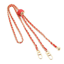 Заредете изображение във визуализатора на галерията – Chain / Rope with holder GLAMOUR fit all models 80mm max width RED
