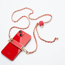 Заредете изображение във визуализатора на галерията – Chain / Rope with holder GLAMOUR fit all models 80mm max width RED
