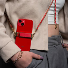 Заредете изображение във визуализатора на галерията – Chain / Rope with holder GLAMOUR fit all models 80mm max width RED
