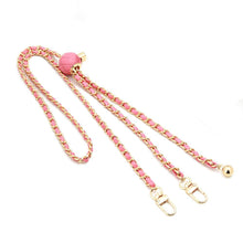 Заредете изображение във визуализатора на галерията – Chain / Rope with holder GLAMOUR fit all models 80mm max width PINK
