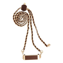 Заредете изображение във визуализатора на галерията – Chain / Rope with holder GLAMOUR fit all models 80mm max width BROWN
