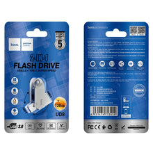 Заредете изображение във визуализатора на галерията – HOCO pendrive USB A + USB C UD8 128GB USB3.0
