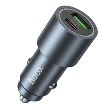 Заредете изображение във визуализатора на галерията – HOCO car charger USB A + Type C PD QC3.0 48W Z60 black
