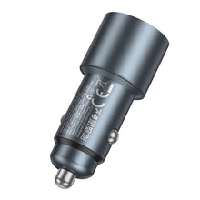 Заредете изображение във визуализатора на галерията – HOCO car charger USB A + Type C PD QC3.0 48W Z60 black
