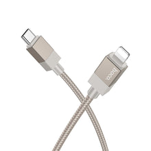 Заредете изображение във визуализатора на галерията – Кабел Hoco Type C to Lightning PD 27W X110 1 m златист
