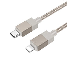 Заредете изображение във визуализатора на галерията – Кабел Hoco Type C to Lightning PD 27W X110 1 m златист

