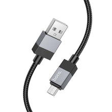Заредете изображение във визуализатора на галерията – Кабел Hoco USB A to Micro USB 2,4A X110 1 m черен
