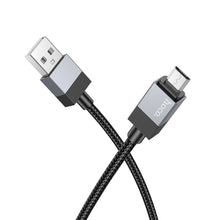 Заредете изображение във визуализатора на галерията – Кабел Hoco USB A to Micro USB 2,4A X110 1 m черен

