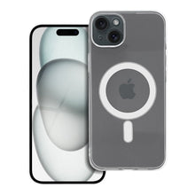 Заредете изображение във визуализатора на галерията – Гръб CLEAR 2 mm за IPHONE 15 Plus compatible with MagSafe (camera protection) прозрачен
