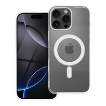 Заредете изображение във визуализатора на галерията – Гръб CLEAR 2 mm за IPHONE 16 Pro Max compatible with MagSafe (camera protection) прозрачен
