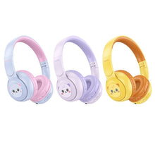 Заредете изображение във визуализатора на галерията – HOCO wireless headphones bluetooth for children W60 sun yellow
