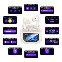 Заредете изображение във визуализатора на галерията – HOCO wireless earphones bluetooth with touch screen TWS ANC + ENC EQ21 cloudy white
