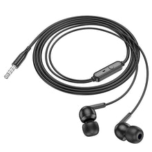 Заредете изображение във визуализатора на галерията – HOCO wire earphones Jack 3,5 mm with microphone M124 black
