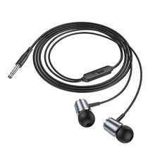 Заредете изображение във визуализатора на галерията – HOCO wire earphones Jack 3,5 mm with microphone M108 metal gray
