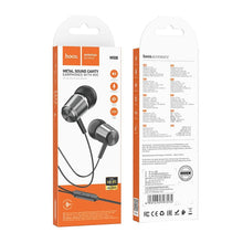 Заредете изображение във визуализатора на галерията – HOCO wire earphones Jack 3,5 mm with microphone M108 metal gray
