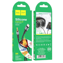 Заредете изображение във визуализатора на галерията – Кабел Hoco AUX Jack 3,5 mm to Lightning UPA22 1 m черен
