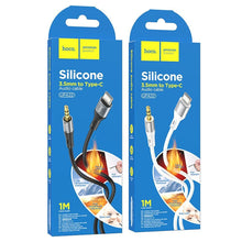 Заредете изображение във визуализатора на галерията – Кабел Hoco AUX Jack 3,5 mm to Type C UPA22 1 m черен
