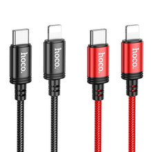 Заредете изображение във визуализатора на галерията – Кабел Hoco Type C to Lightning PD 20W X89 1 m черен
