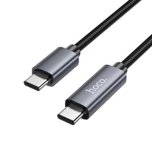 Заредете изображение във визуализатора на галерията – Кабел Hoco Type C to Type C with display 3A 60W X112 1 m черен
