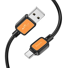 Заредете изображение във визуализатора на галерията – Кабел Hoco USB A to Typ C 3A X108 1 m черен
