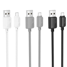 Заредете изображение във визуализатора на галерията – Кабел Hoco USB A to Micro USB 2,4A X113 1 m бял
