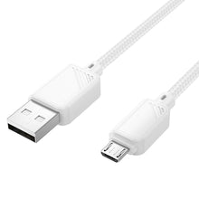 Заредете изображение във визуализатора на галерията – Кабел Hoco USB A to Micro USB 2,4A X113 1 m бял
