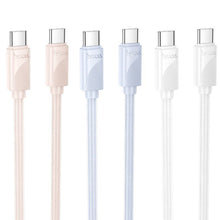 Заредете изображение във визуализатора на галерията – Кабел Hoco Type C to Type C 3A 60W X114 1 m син
