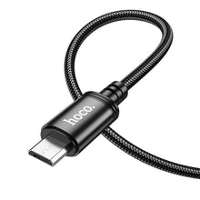 Заредете изображение във визуализатора на галерията – Кабел Hoco USB A to Micro USB 2,4A X89 1 m черен

