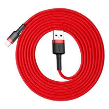 Заредете изображение във визуализатора на галерията – BASEUS кабел USB A към Lightning 2A Cafule CALKLF-RV1 3 м черен златен
