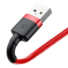 Заредете изображение във визуализатора на галерията – BASEUS кабел USB A към Lightning 2A Cafule CALKLF-RV1 3 м черен златен
