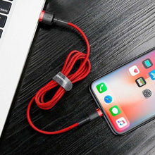 Заредете изображение във визуализатора на галерията – BASEUS кабел USB A към Lightning 2A Cafule CALKLF-RV1 3 м черен златен

