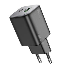 Заредете изображение във визуализатора на галерията – HOCO зарядно Type C PD QC 30W GaN N43 ледено синьо
