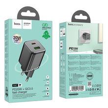 Заредете изображение във визуализатора на галерията – HOCO зарядно Type C PD QC 30W GaN N43 ледено синьо
