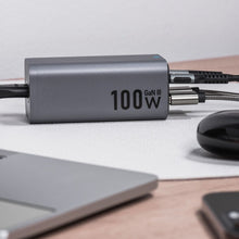 Заредете изображение във визуализатора на галерията – FORCELL F-ENERGY GaN III VT-49 настолно зарядно 2 x Type C + 2 x USB A PD QC4.0 SFC2.0 5A 100W сив
