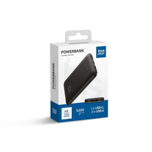 Заредете изображение във визуализатора на галерията – BLUE STAR powerbank 5000 mAh 2A W0539 black
