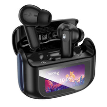 Заредете изображение във визуализатора на галерията – HOCO wireless earphones bluetooth with touch screen TWS ANC + ENC EQ21 midnight black
