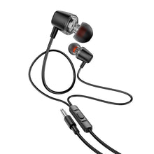 Заредете изображение във визуализатора на галерията – HOCO wire earphones Jack 3,5 mm with microphone M107 black
