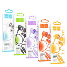 Заредете изображение във визуализатора на галерията – HOCO wire earphones Jack 3,5 mm with microphone M107 white
