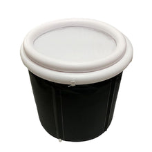Заредете изображение във визуализатора на галерията – Foldable portable inflatable bathtub 75 x 80 cm black
