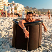 Заредете изображение във визуализатора на галерията – Foldable portable inflatable bathtub 75 x 80 cm black

