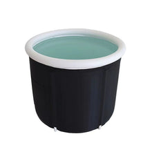 Заредете изображение във визуализатора на галерията – Foldable portable inflatable bathtub 75 x 75 cm black
